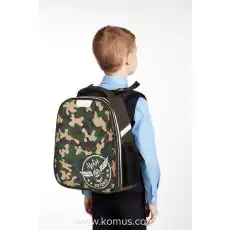Ранец №1School Basic Military, 2 отд., эргоном. спинка 975126