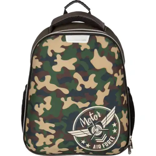 Ранец №1School Basic Military, 2 отд., эргоном. спинка 975126
