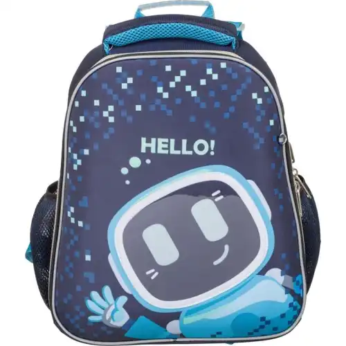 Ранец №1School Basic Robot Hello, 2 отд., эргоном. спинка 1653383