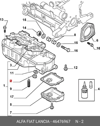 пробка поддона Opel 46476967 ALFA ROMEO