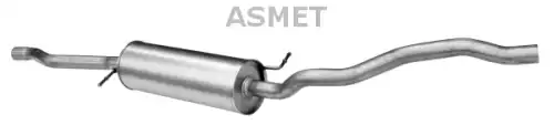 глушитель средняя часть VW 03.098 ASMET