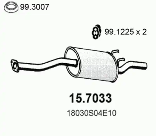 Глушитель основной 15.7033 ASSO