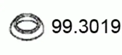 Прокладка глушителя ASSO 99.3019