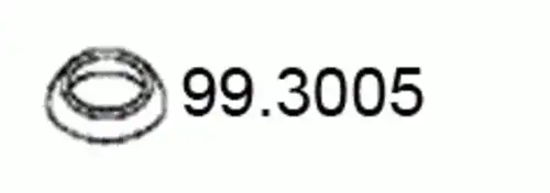 Прокладка глушителя ASSO 99.3005