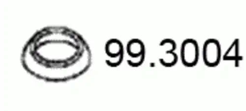 Прокладка глушителя ASSO 99.3004