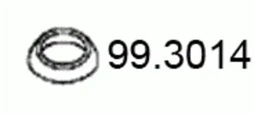 Прокладка глушителя ASSO 99.3014