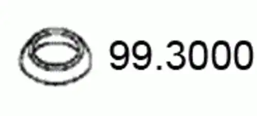 кольцо уплотнительное Opel 99.3000 ASSO