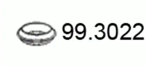 Прокладка глушителя ASSO 99.3022