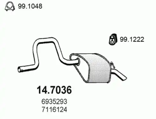 Глушитель основной 14.7036 ASSO