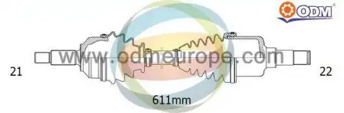 Вал приводной в сборе ODM-MULTIPARTS 18-161440