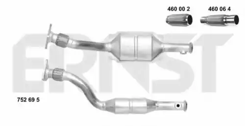 катализатор глушителя Ren 752695 ERNST