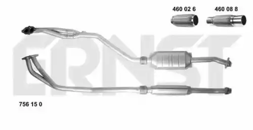 катализатор глушителя BMW 756150 ERNST