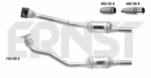 катализатор глушителя VW 754095 ERNST