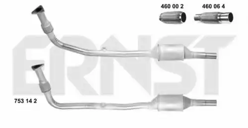 катализатор глушителя VW 753142 ERNST