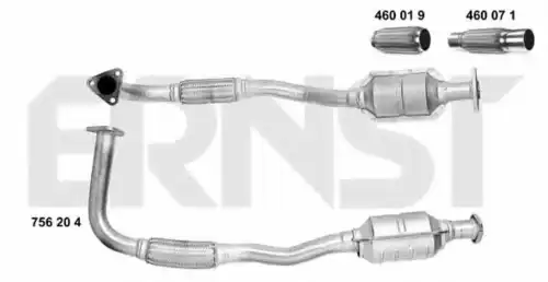 катализатор глушителя Daew 756204 ERNST