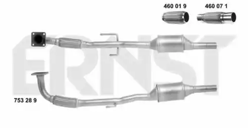 катализатор глушителя VW 753289 ERNST