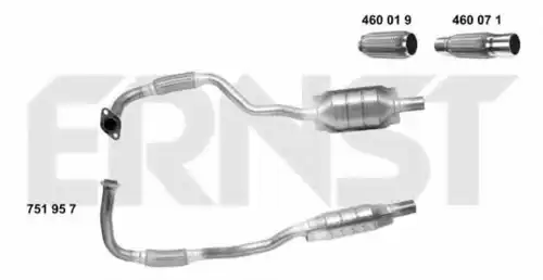 катализатор глушителя Opel 751957 ERNST