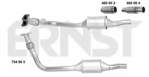 катализатор глушителя VW 754965 ERNST