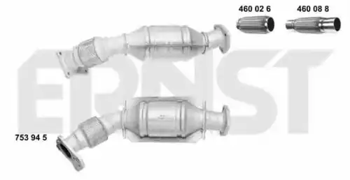 катализатор глушителя Audi 753945 ERNST