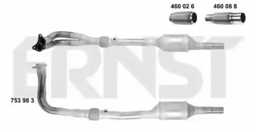 катализатор глушителя VW 753983 ERNST