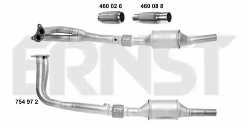 катализатор глушителя Skod 754972 ERNST