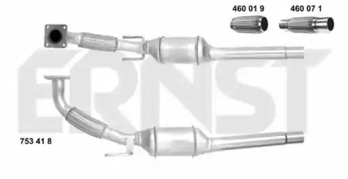 катализатор глушителя VW 753418 ERNST