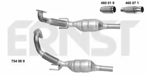 катализатор глушителя VW 754989 ERNST