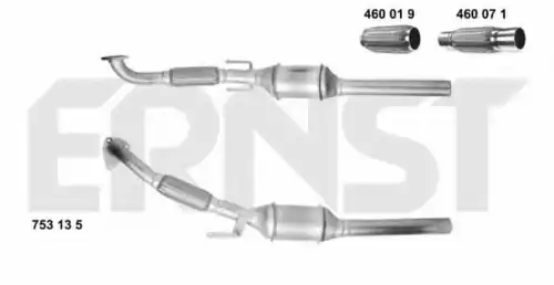 катализатор глушителя VW 753135 ERNST