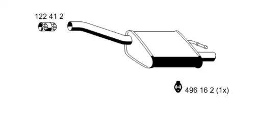 глушитель задняя часть Ford 341035 ERNST