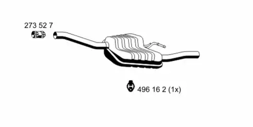 глушитель задняя часть Ford 341189 ERNST