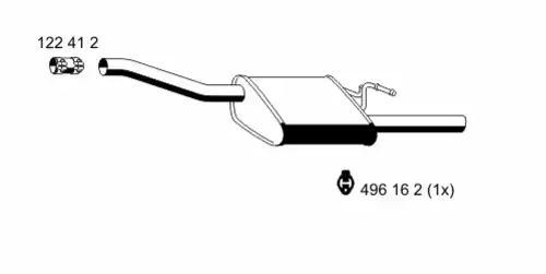 глушитель задняя часть Ford 341042 ERNST