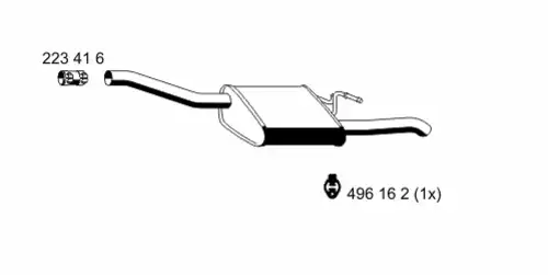 глушитель задняя часть Ford 341103 ERNST