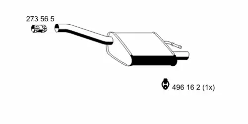 глушитель задняя часть Ford 341233 ERNST