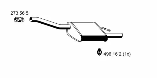 глушитель задняя часть Ford 341271 ERNST