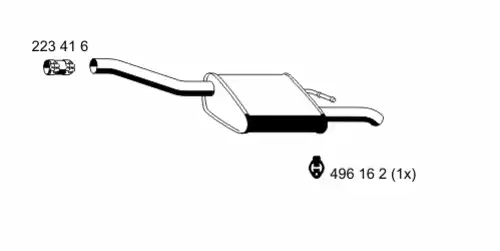 глушитель задняя часть Ford 341097 ERNST