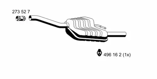 глушитель задняя часть Ford 341165 ERNST