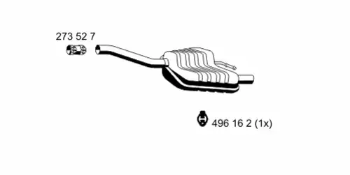 глушитель задняя часть Ford 341134 ERNST
