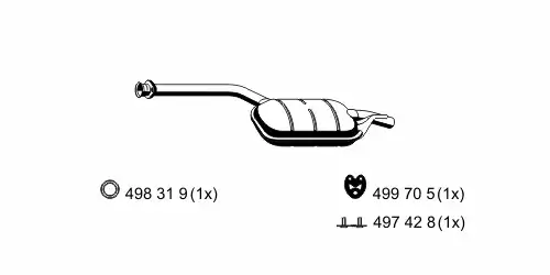 глушитель средняя часть MB 353052 ERNST