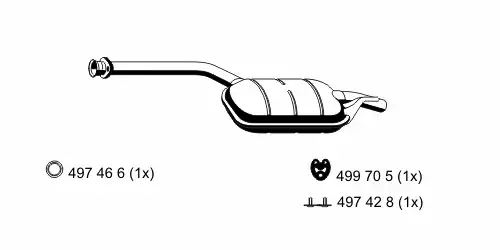 глушитель средняя часть MB 374019 ERNST