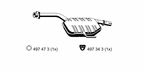 глушитель средняя часть MB 375139 ERNST