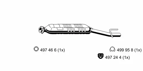 глушитель средняя часть MB 363020 ERNST
