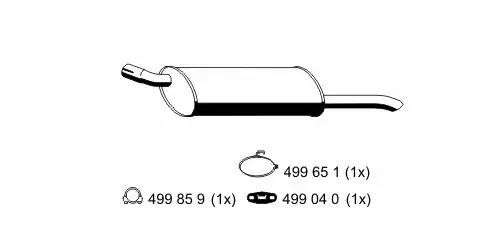 глушитель задняя часть Opel 032063 ERNST