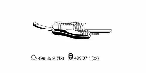 глушитель задняя часть Opel 055130 ERNST