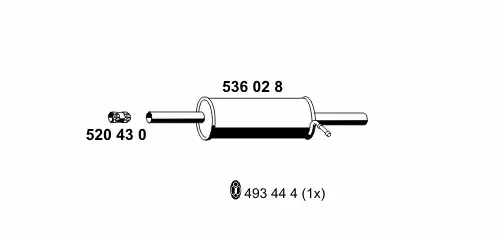 глушитель задняя часть Ren 536028 ERNST