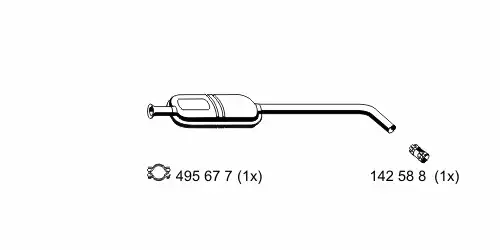 глушитель средняя часть Ren 530033 ERNST