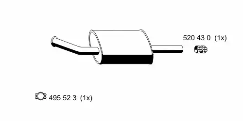глушитель средняя часть Ren 520041 ERNST
