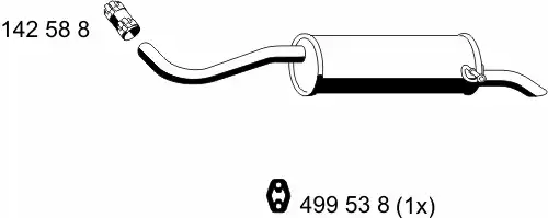 глушитель задняя часть VW 113014 ERNST