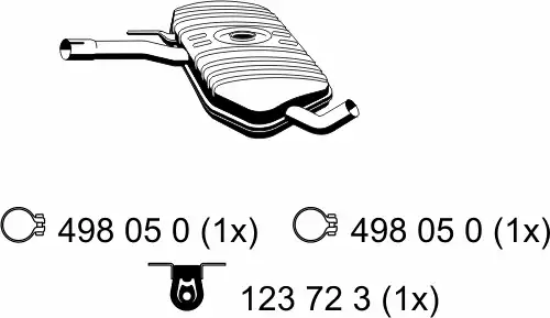 глушитель средняя часть VW 133104 ERNST