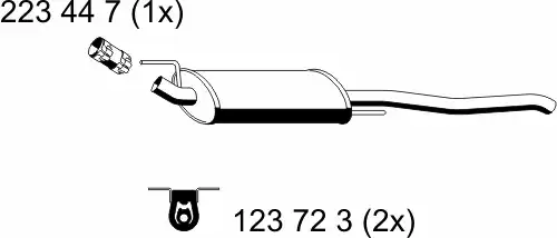 глушитель задняя часть VW 142199 ERNST