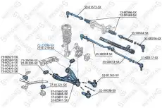 сайлентблок пер. рыч. d21!\ Renault Rapid 1.4/1.9D <98 72-23036-SX STELLOX